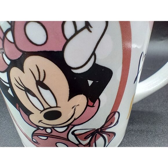 Disney Minnie Mouse Ceramic Coffee Cup White Pink Drinking Mug Hearts Polka Dot - Picture 4 of 16
